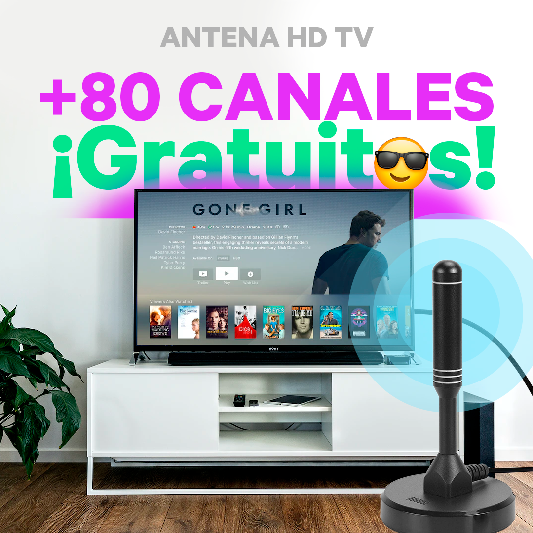 Antena Tv Digital HD ¡Sin Pagos Mensuales!⭐