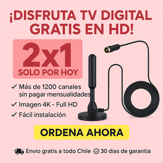 Antena Tv Digital HD ¡Sin Pagos Mensuales!⭐